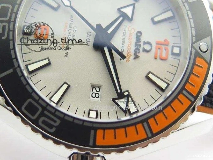 0411 ComfortFit 2016 Planet Ocean 45mm SS JHF Gray Dial On Nylon Strap A 8226